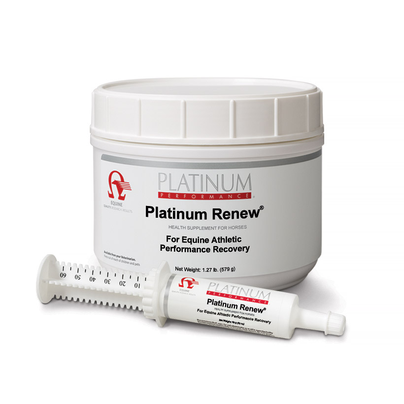 Platinum Renew supplement container and paste syringe
