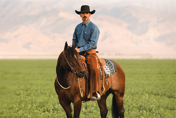 Nick Dowers on his horse