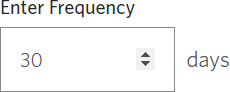 screenshot of autoship frequency field