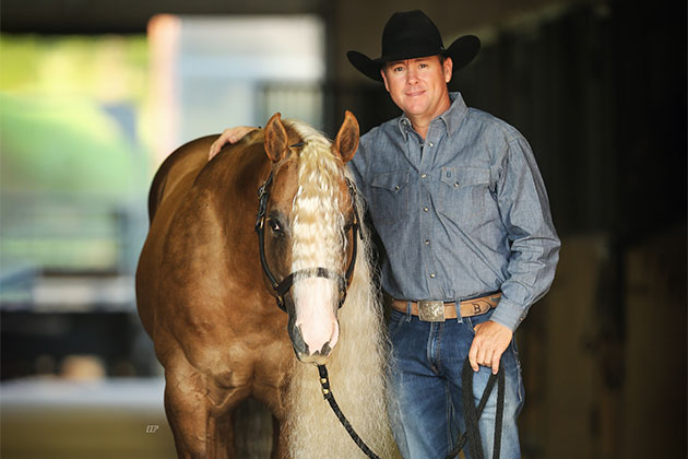 Trevor Brazile with horse, Show Me The Buckles
