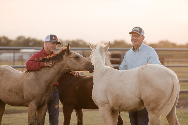 Dale Barron with horses